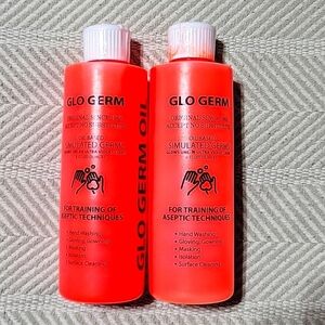 Glo Germ oil based simulated germs  training of aseptic techniques 8oz 2 bottles